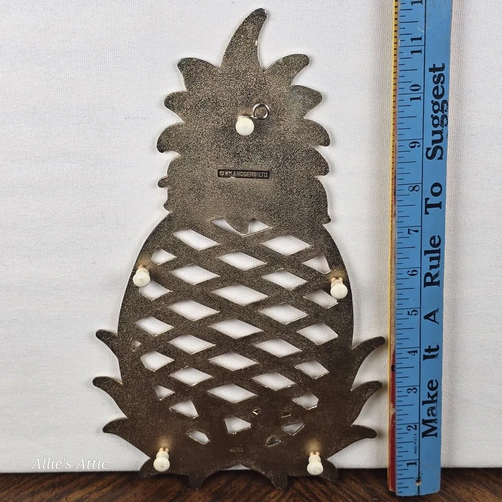 Pineapple Fruit Vintage Trivet Spoon Rest Hanging Wall Kitchen Decor Kitschy 12